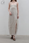 SWAYING/KNIT knitting stitching vest skirt SW23SS2L18 meters gray/linen PS56